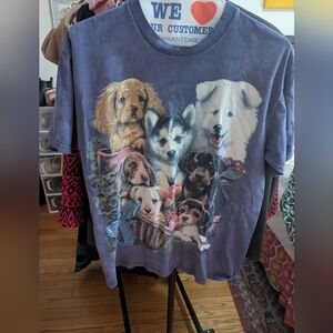 Vintage cute puppy t shirt